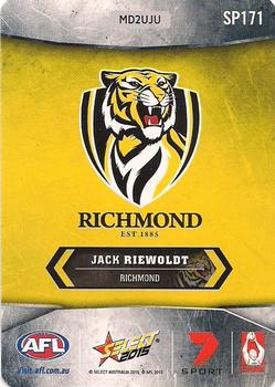 2015 Select AFL Champions - Silver #SP171 Jack Riewoldt Back